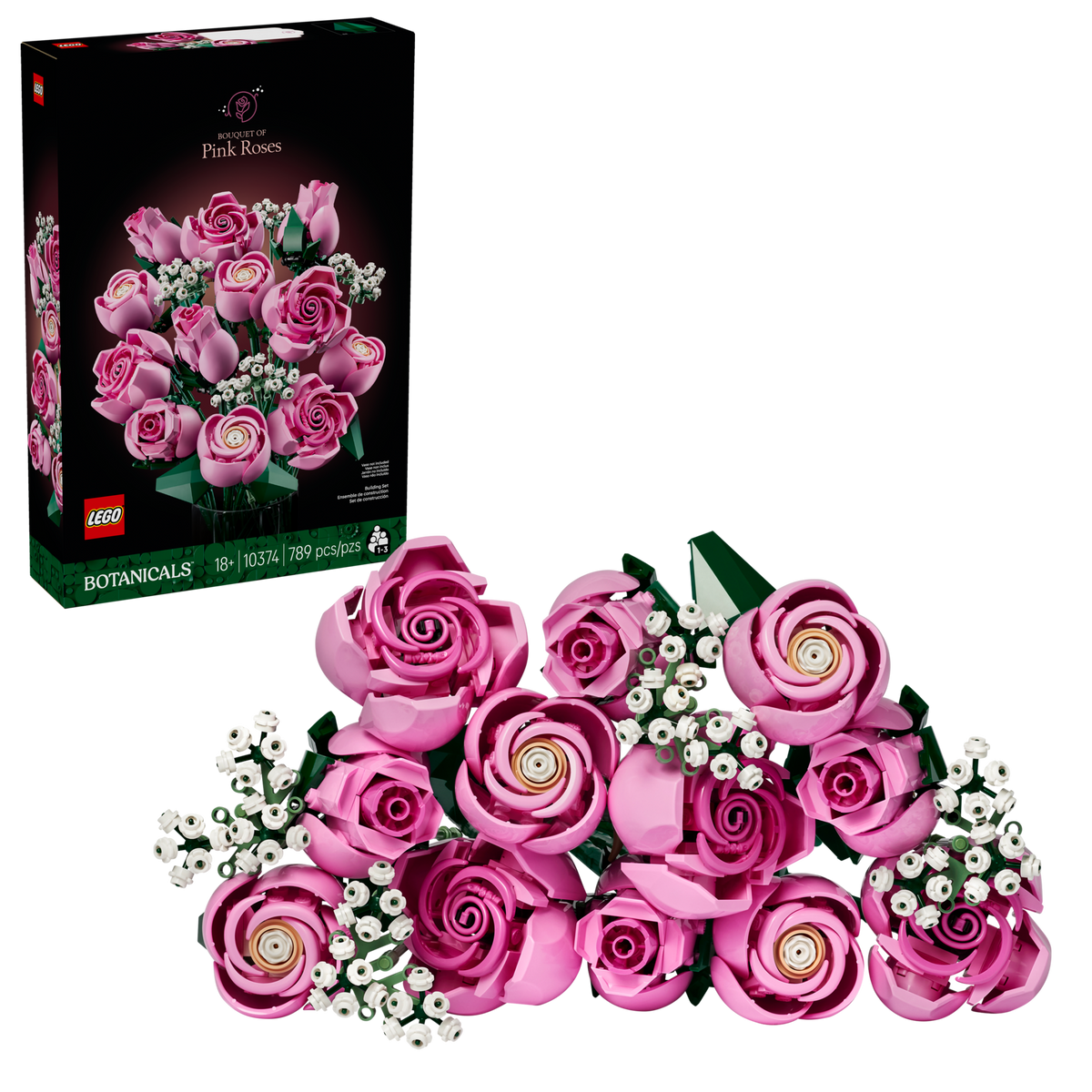 LEGO Bouquet of Pink Roses 10374 - The Botanical Collection (789 Pieces)
