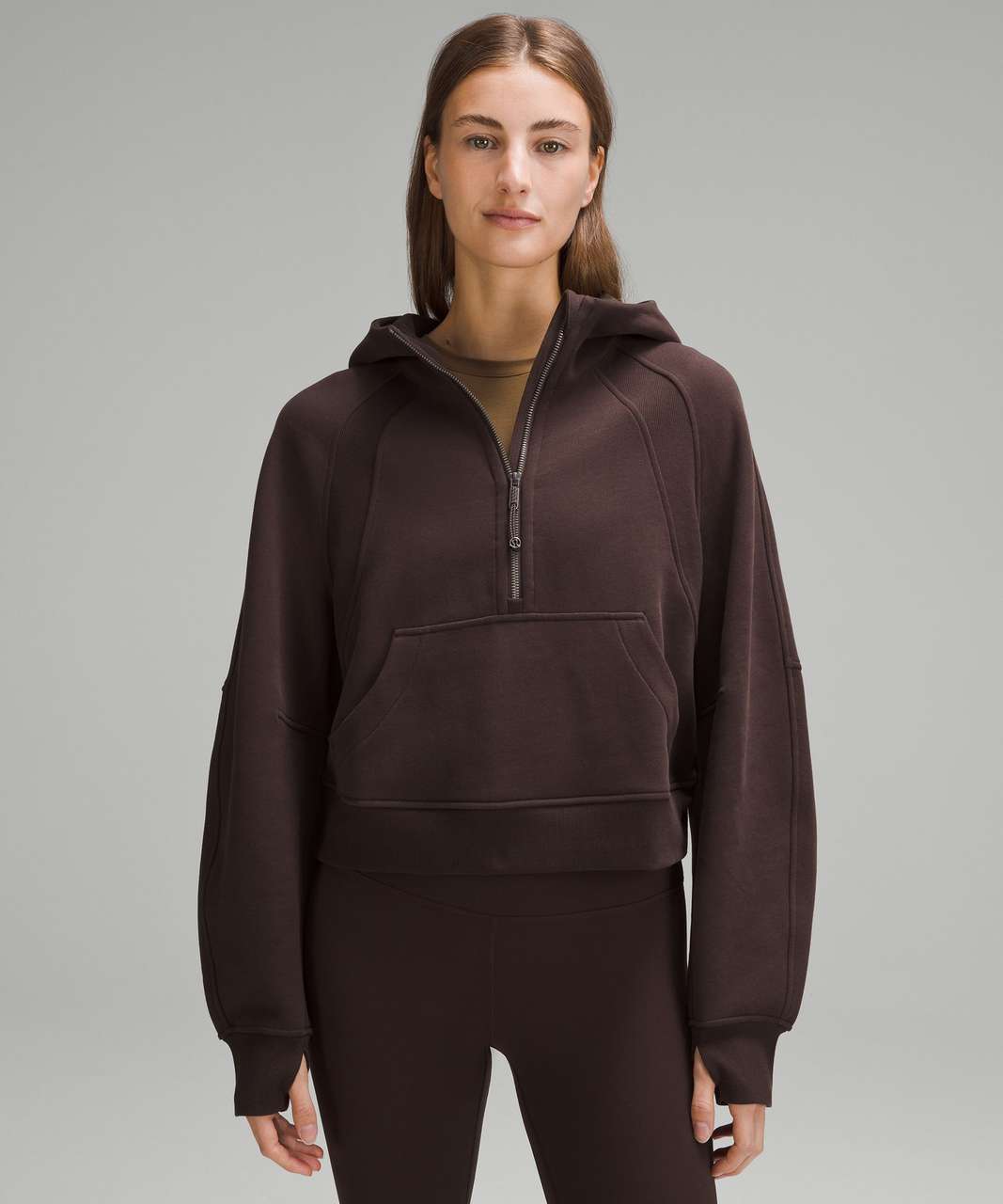 Lululemon Scuba Oversized Half-Zip Hoodie "Espresso" - LW3DM4S