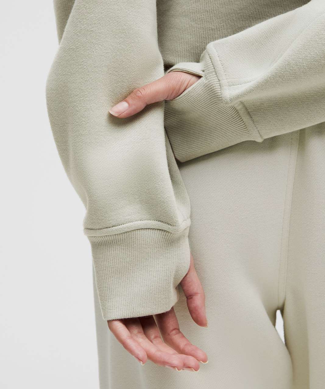 Lululemon Scuba Oversized Half-Zip Hoodie "Jade Grey" - LW3HTOS