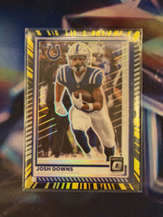 Josh Downs Electricity Prizm Front - 2025 Donruss Optic