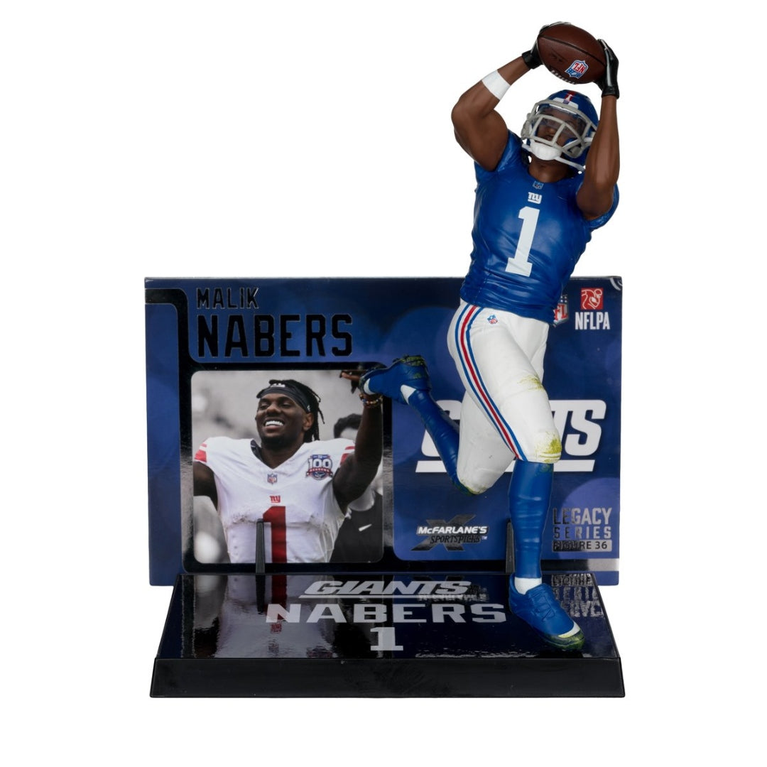 McFarlane Toys NFL SportsPicks Legacy Series - Malik Nabers (New York Giants) 7-Inch Posed Figure