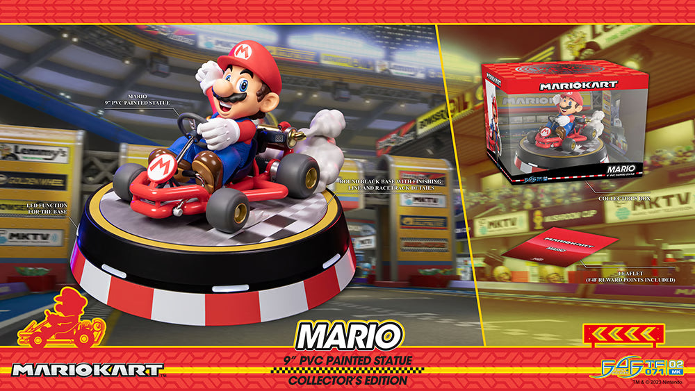 Super Mario - Mario Kart (Collector's Edition) 9" Statue with LED Base by by First 4 Figures