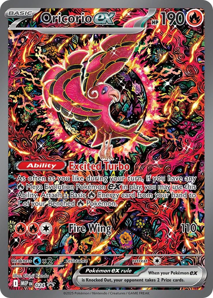 2025 Pokemon - Phantasmal Flames - Oricorio #24 -  MEP-EN Promo - Raw Ungraded Card