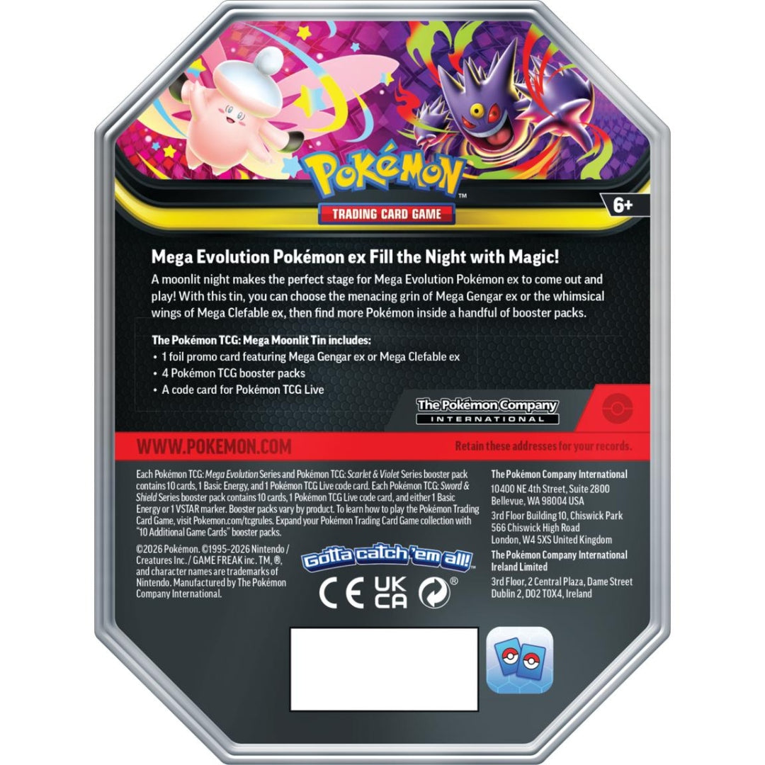 Pokemon TCG: Mega Moonlit Tin - Clefable ex