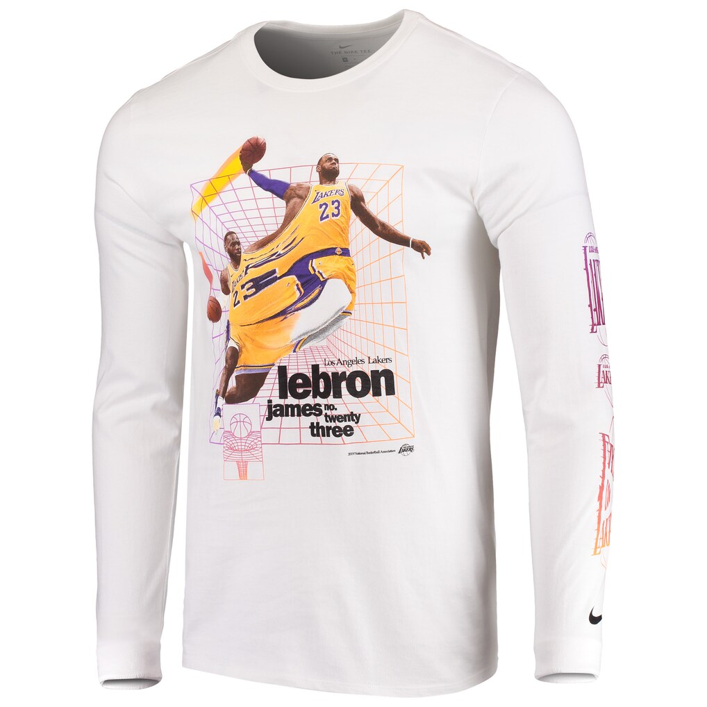 Nike LeBron James Time Warp Long Sleeve T-Shirt - White