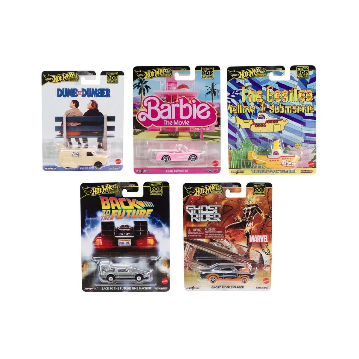 Hot Wheels - Pop Culture H Case - 2025 Complete Set -  Mix 2 - HXD63-956H - Back to the Future & More