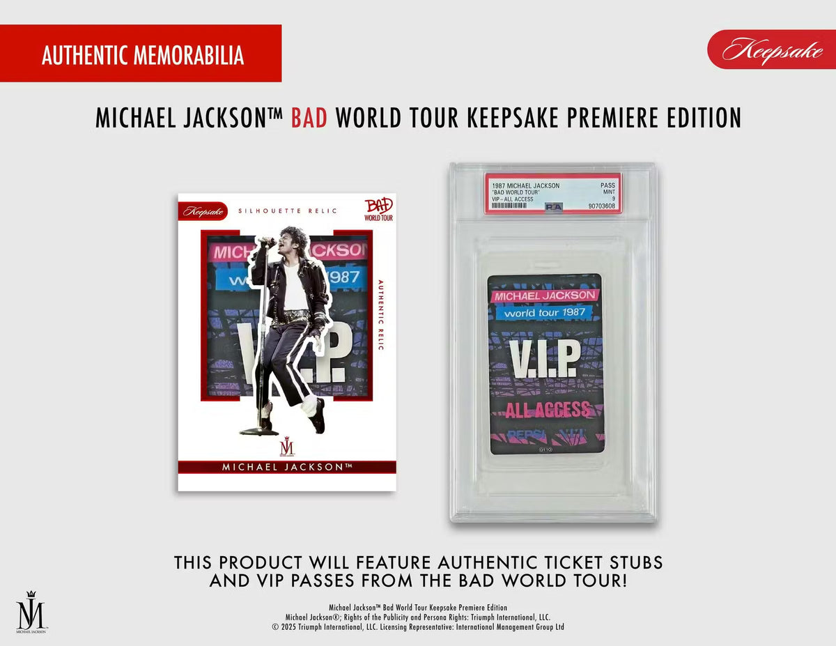 2025 Michael Jackson Bad World Tour Keepsake Premiere Edition Hobby Box