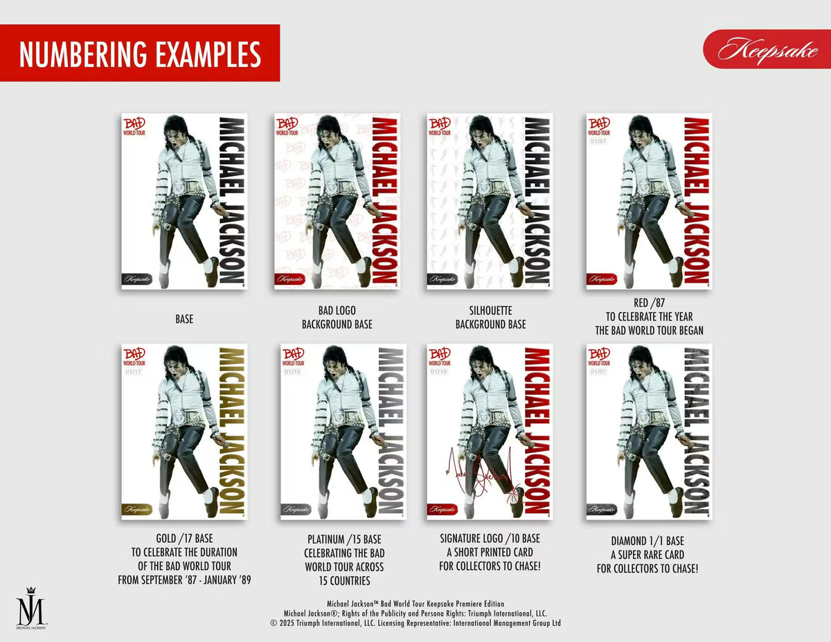 2025 Michael Jackson Bad World Tour Keepsake Premiere Edition Hobby Box