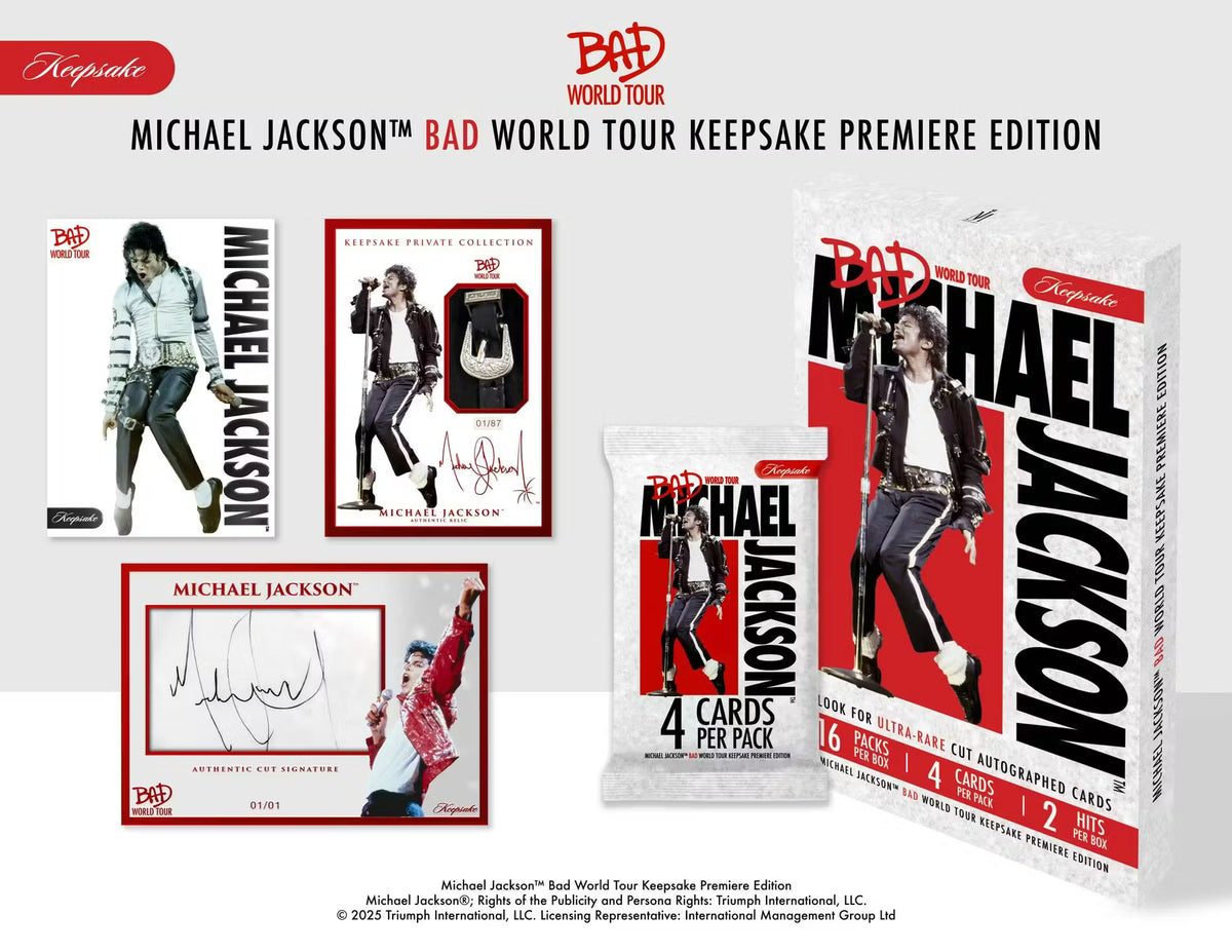2025 Michael Jackson Bad World Tour Keepsake Premiere Edition Hobby Box
