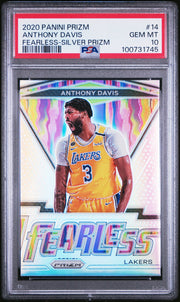 2020 Panini Prizm Fearless Silver - #14 Anthony Davis  - PSA Graded Card