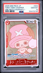 Tony Tony Chopper 003 One Piece Japanese Promos PSA 10