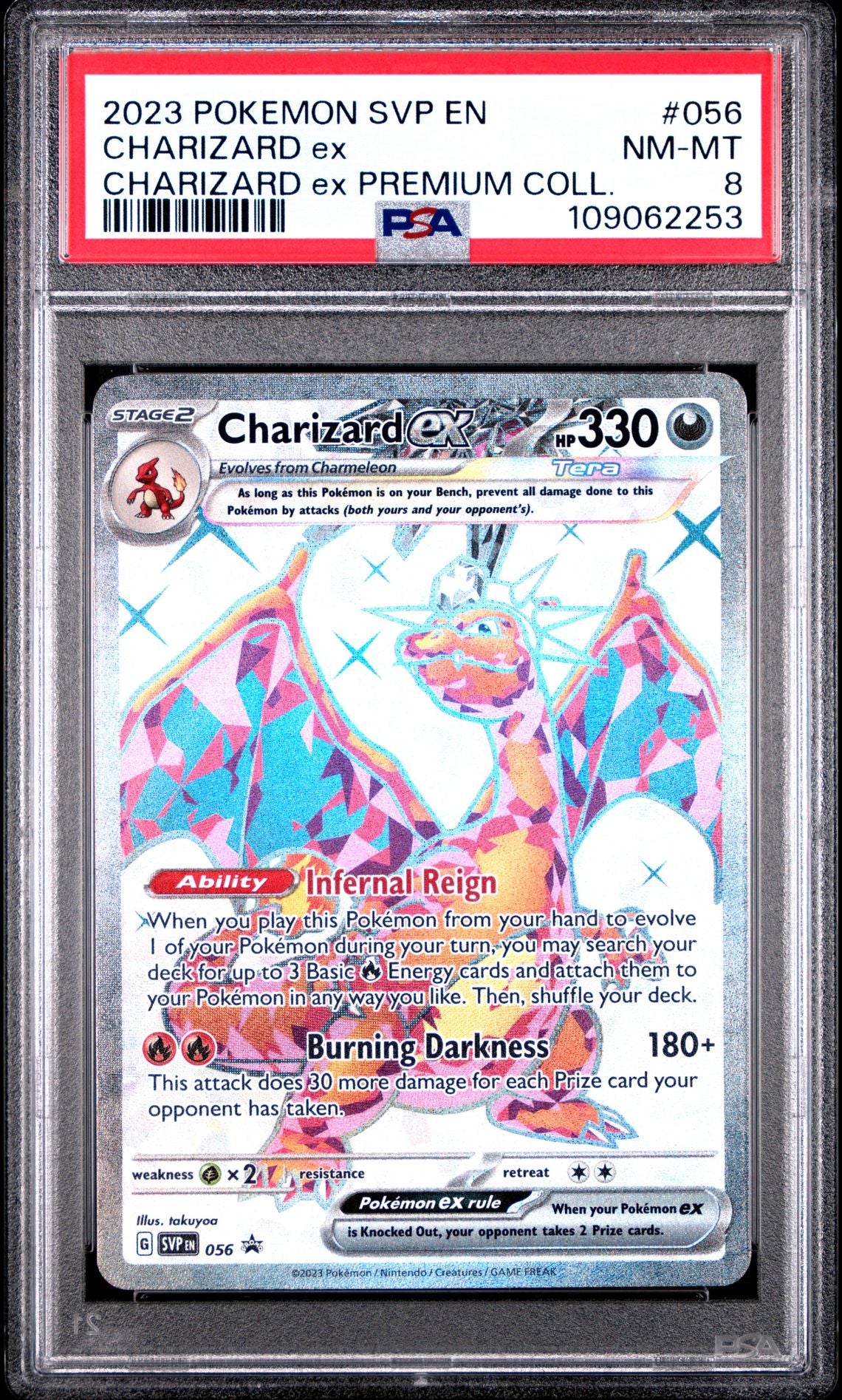 2023 Pokemon SVP En — SV Black Star Promo — 056 Charizard Ex Charizard Ex Premium Collection — PSA Graded Card