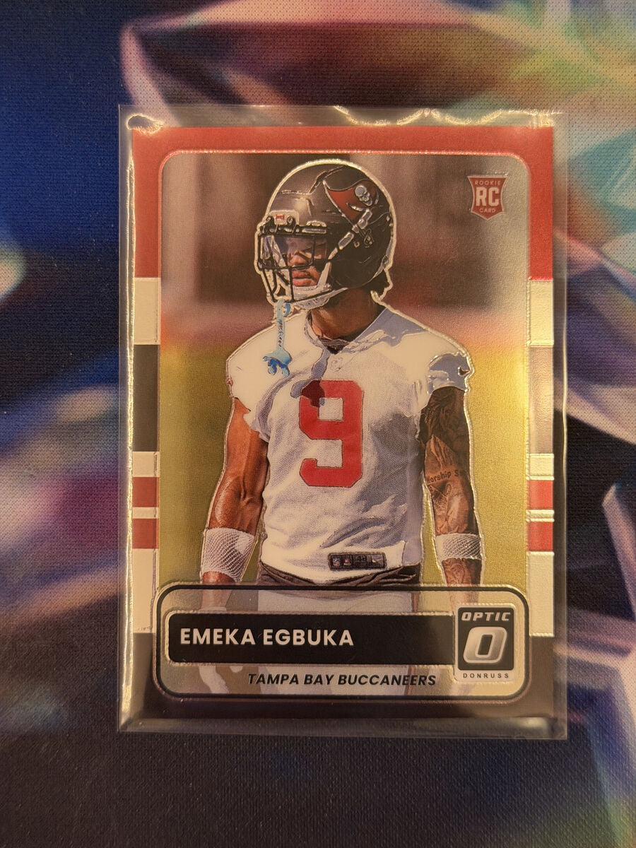 Emeka Egbuka Rated Rookie Retor Variant Front - 2025 Donruss Optic