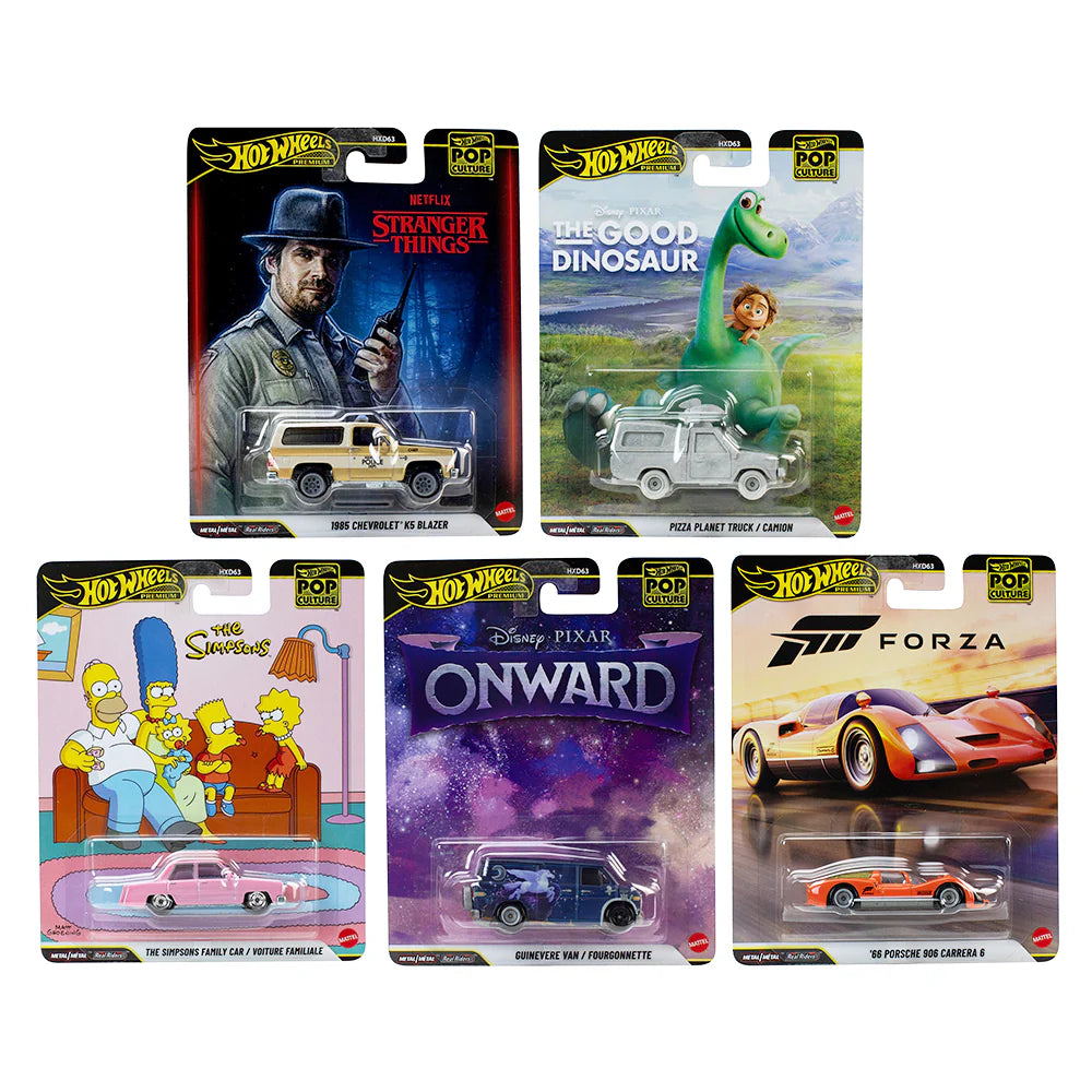 Hot Wheels - Pop Culture 2026 Mix 5 - Complete Set of 5 - Simpsons, Stranger Things & More (PRE-ORDER SEPT 2026)