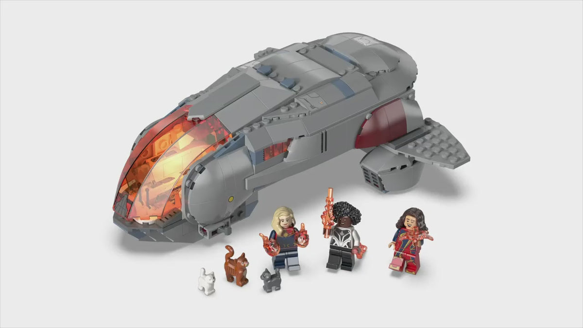 Load video: LEGO Marvel - The Hoopty The Marvels Spaceship - #76232 (RETIRED)
