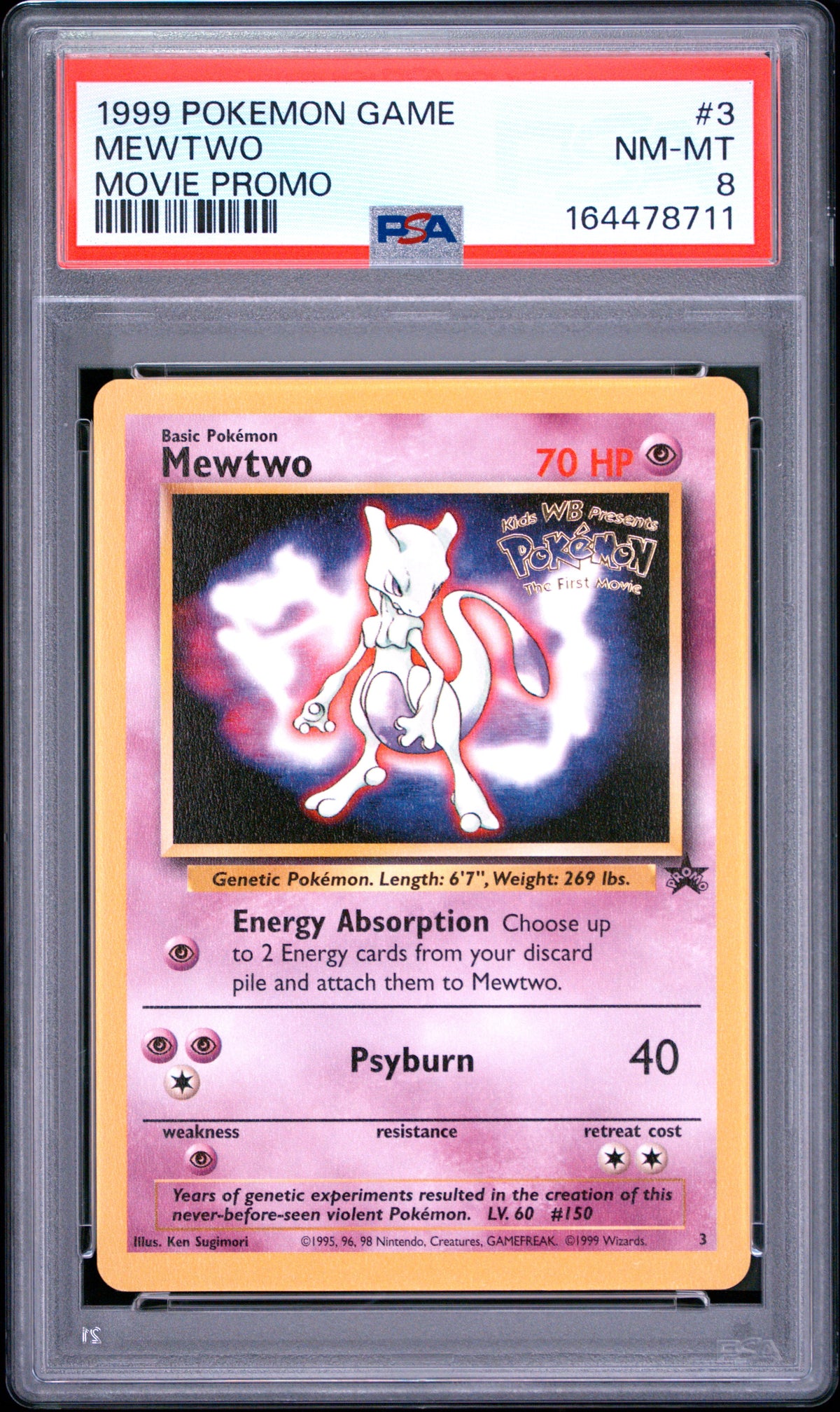 Mewtwo 3 Pokemon Game Movie PSA 8