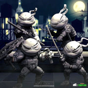 Iron Studios - Teenage Mutant Ninja Turtle -  Minico Black & White 4-Pack SDCC Exclusive (Limited to 1000)