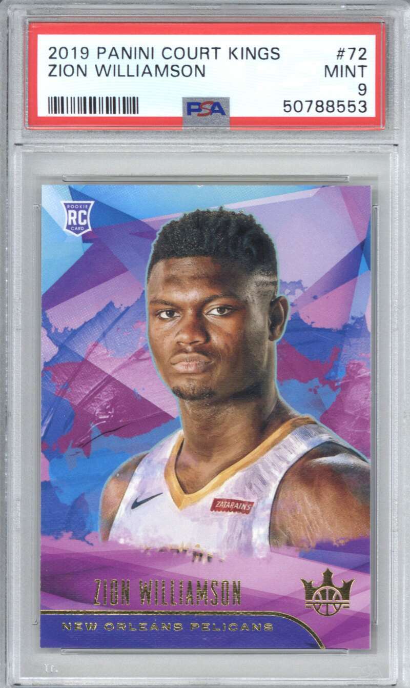 2019 Panini Court Kings - #72 - Zion Williamson - PSA Graded Card