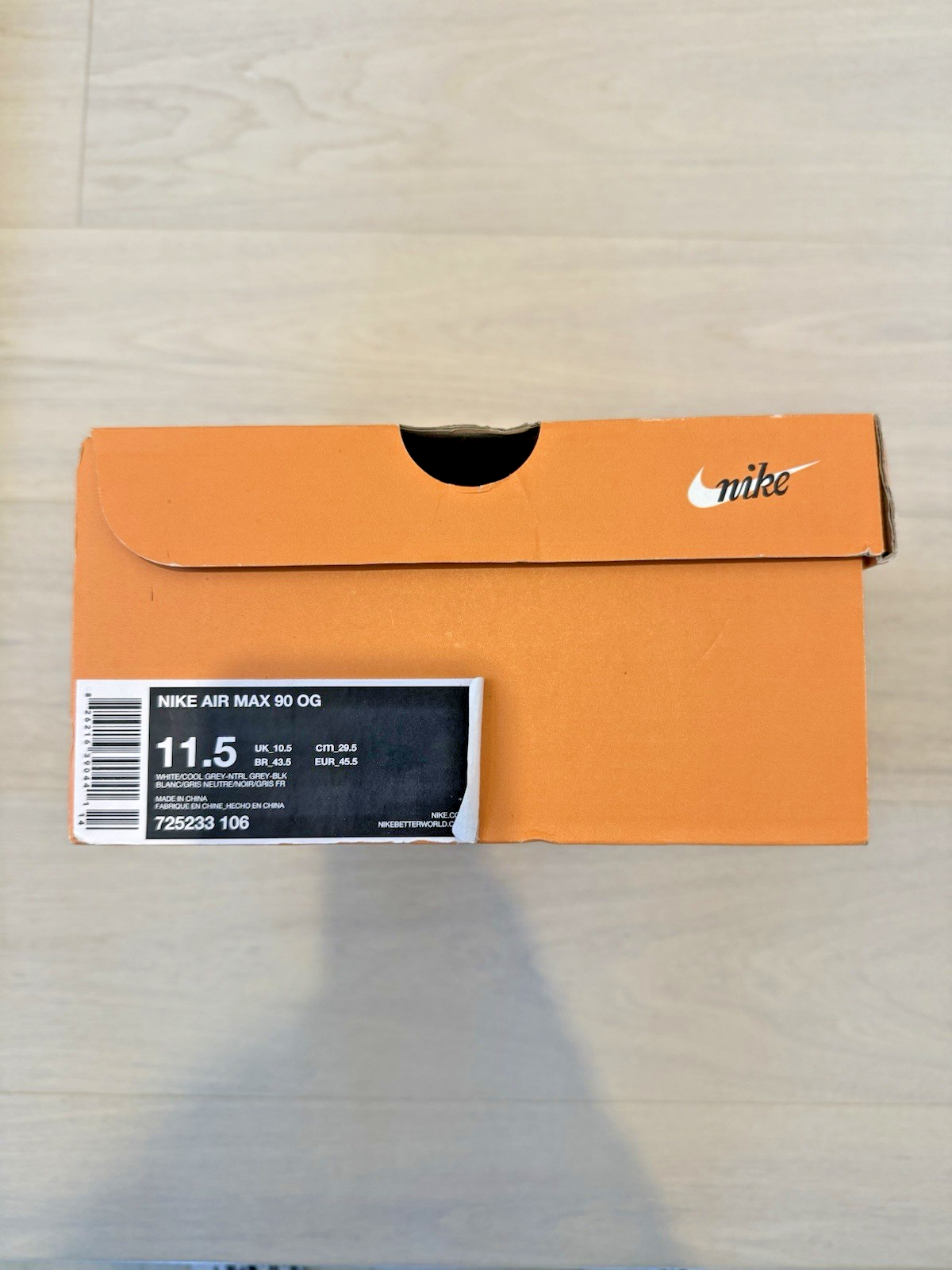 Nike Air Max 90 OG Infrared (2015) - 725233-106 - Gently Worn