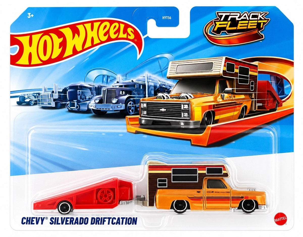 Hot Wheels - Truck Fleet 2026 Mix 3 Complete Set of 6 - 1:64 Die-Cast Including Chevy Silverado Driftaction & Transformers - Ultra Magnus (MAX 1)