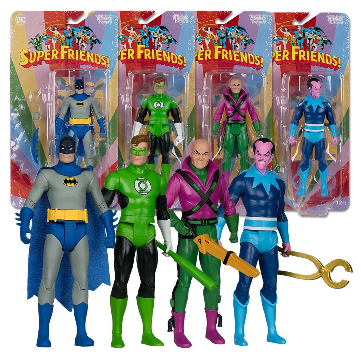 McFarlane DC Retro - Super Friends - 6" Figure - Complete Set WITH Batman + Joker PlatinumChase