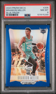 2023-24 Panini Prizm Deca - Brandon Miller #205 - Blue  - Limited to /149 - PSA Graded Card