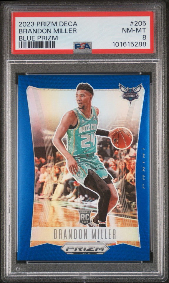 2023-24 Panini Prizm Deca - Brandon Miller #205 - Blue  - Limited to /149 - PSA Graded Card