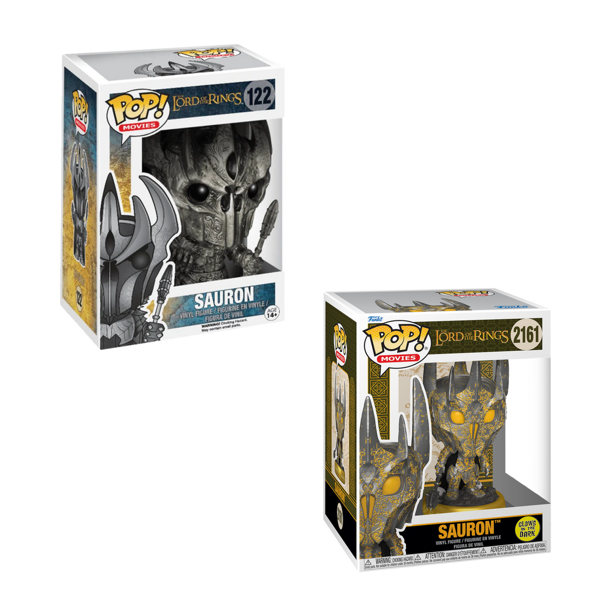 Funko Movies - The Lord of the Rings - Sauron SET OF 2 -  Glow-in-the-Dark Premium #2161 + #122 (PRE-ORDER NOV 2026)