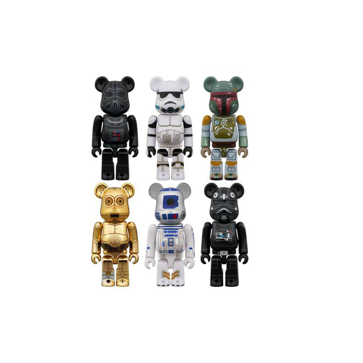Medicom Bearbrick - Star Wars - Complete Set of 6 - 100% Size - Chase Set