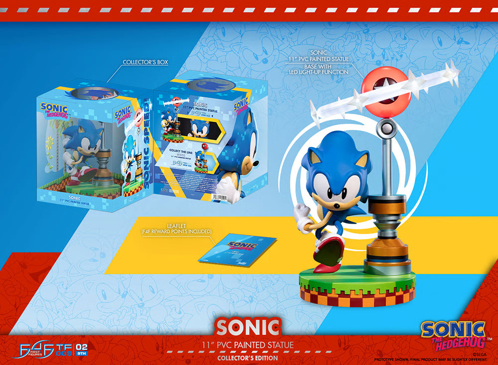 Sonic The Hedgehog (Collector's Edition) 11" Statue with LED Base by First 4 Figures