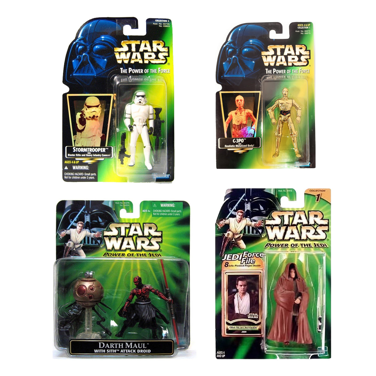 Star Wars 1997 - The Power Of the Force vs Jedi 4 Pack Set - Kenner 3.7-Inch Action Figure
