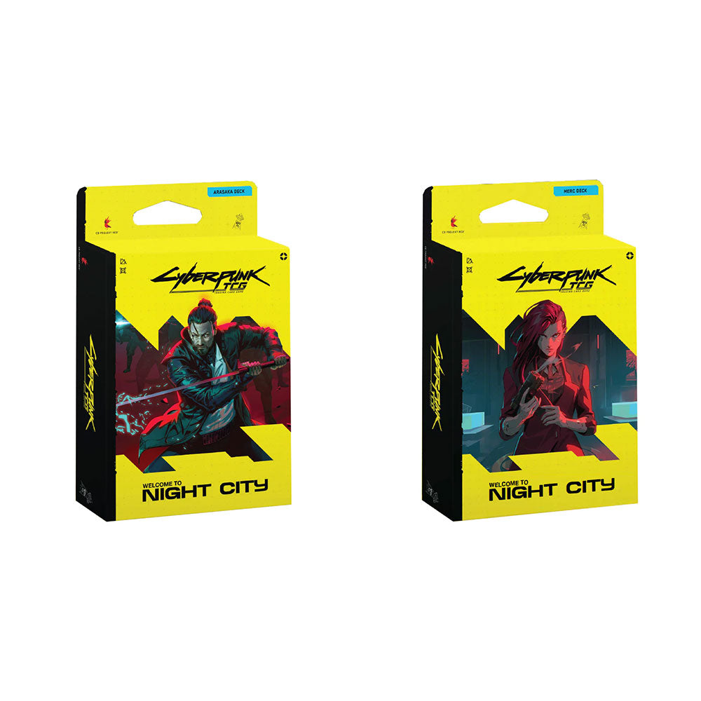 Cyberpunk TCG: Welcome to Night City - Stater Deck Set of 2- The Heist + Embracing Power