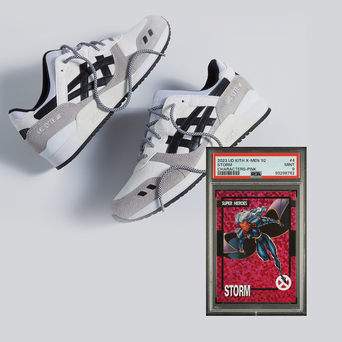 KITH x  ASICS Gel-Lyte III '07 Remastered WITH PSA Card - Marvel X-Men Storm - 1201A959-100
