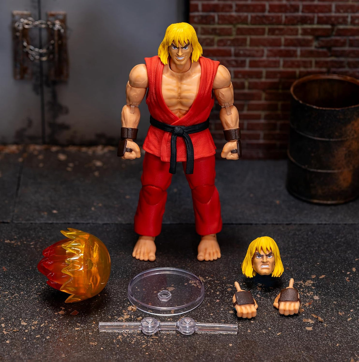 Jada Toys - Street Fighter 2 - The Final Challengers 6 Inch Action Figure Set of 3 - Ken, Chun-Li, Dhalsim