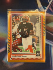 Tee Higgins Orange Prizm Front - 2025 Donruss Optic