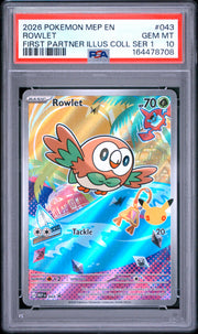 Rowlet 043 Pokemon Mep En-Me Black Star Promo PSA 10
