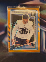 Andres Borregales Rated Rookie Orange Prizm Front - 2025 Donruss Optic