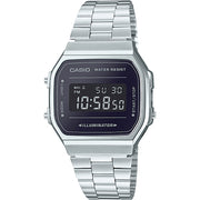 Casio A168WEM-1 Vintage Stainless Steel Digital Watch