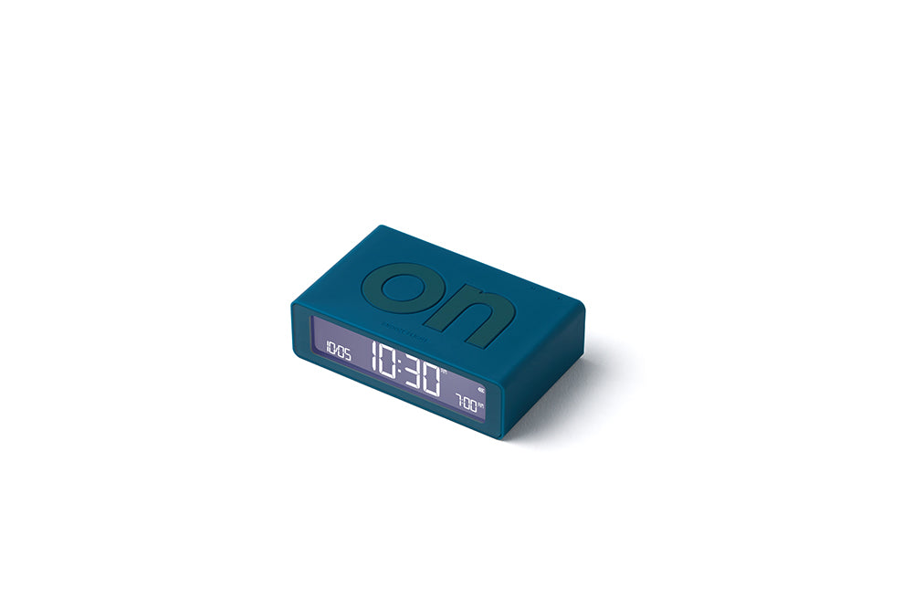 Lexon: Flip Travel Mini Alarm Clock - Duck Blue