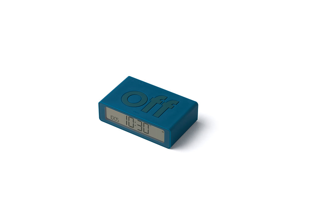 Lexon: Flip Travel Mini Alarm Clock - Duck Blue