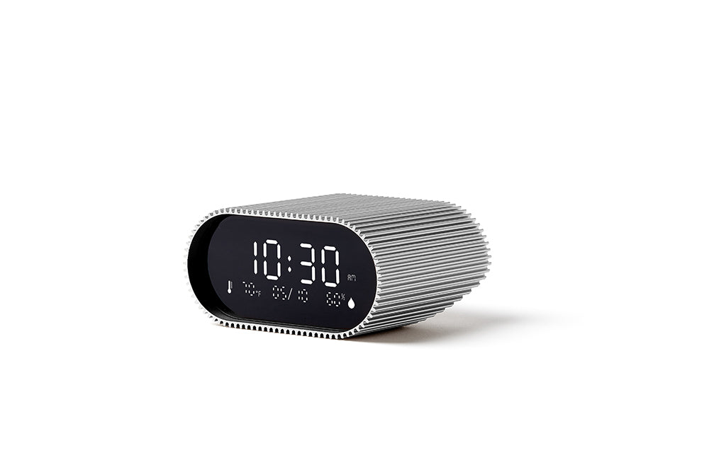 Lexon: Ray Clock - Raw Aluminum