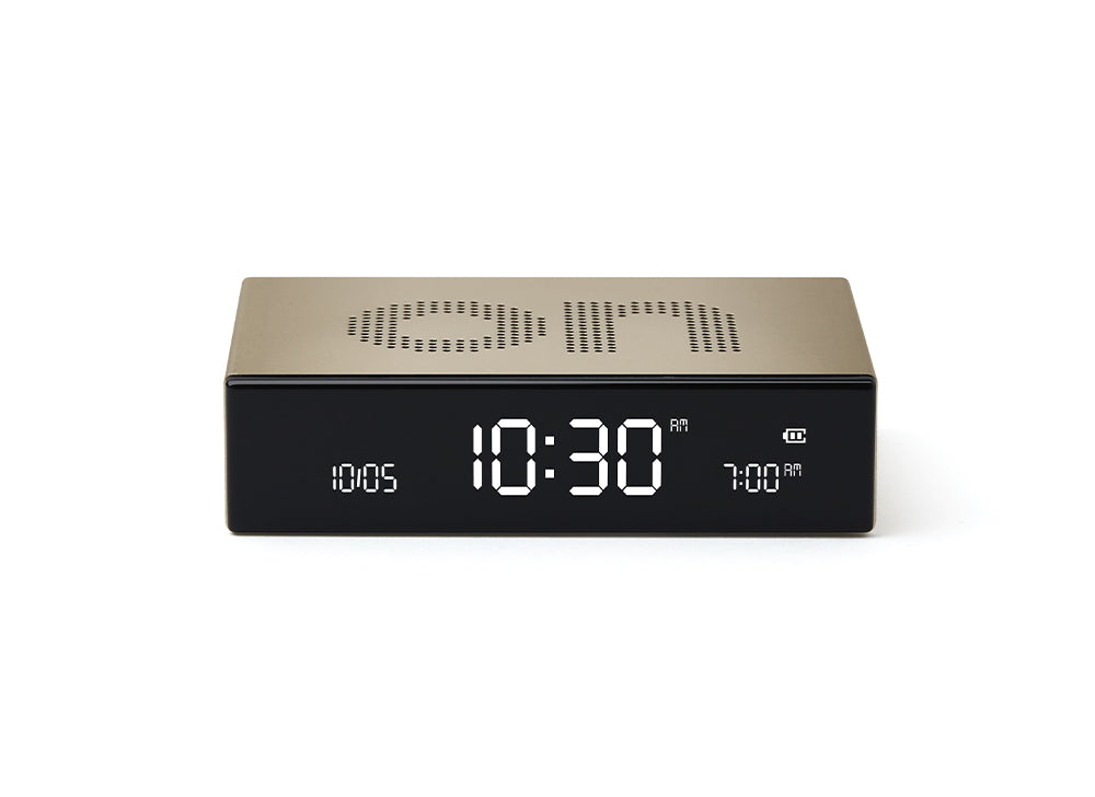 Lexon: Flip Premium Alarm Clock - Gold