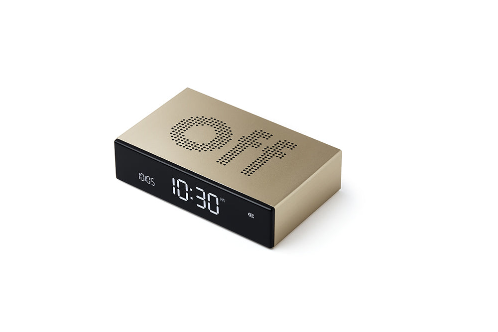 Lexon: Flip Premium Alarm Clock - Gold