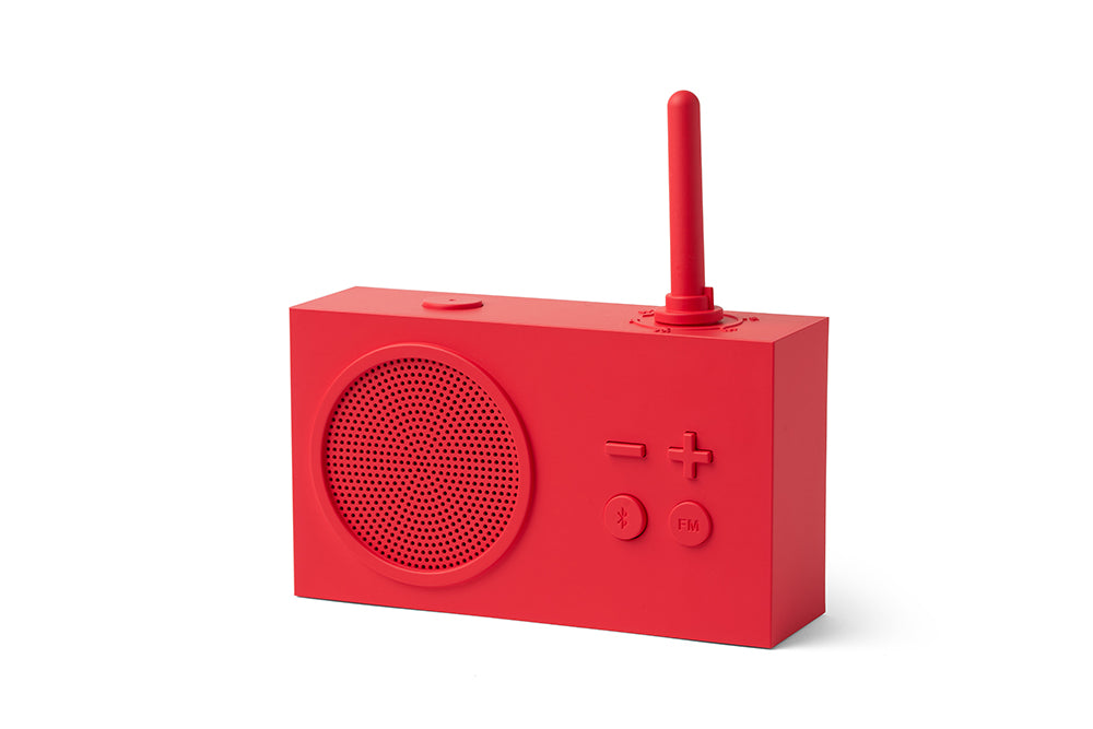 Lexon TYKHO 3 FM radio & Bluetooth speaker - Red (Splash-proof)