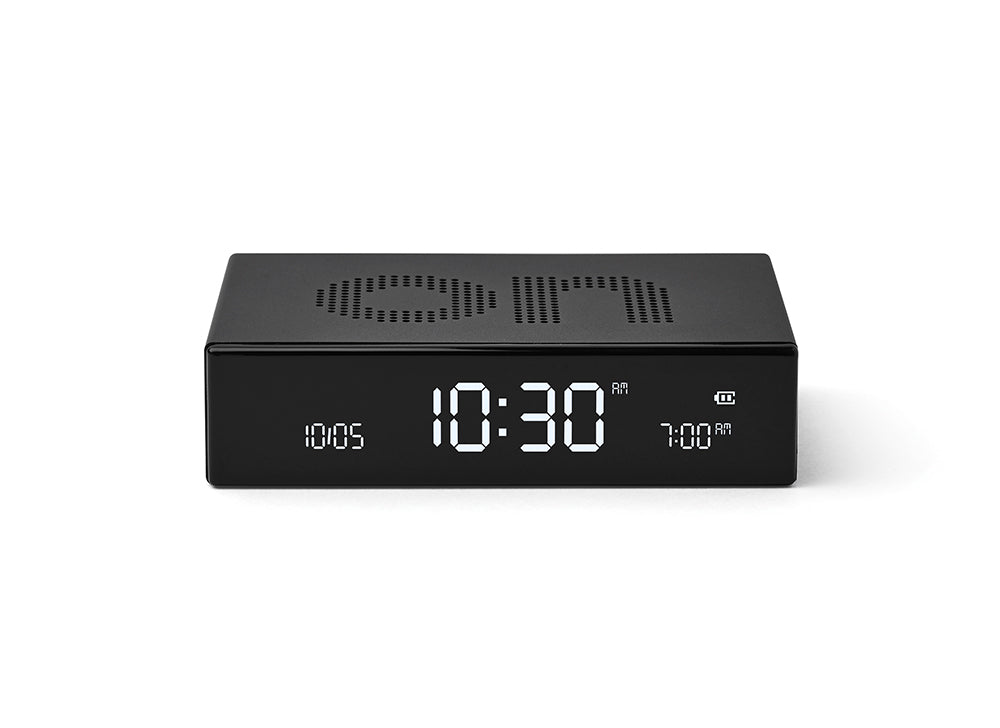 Lexon: Flip Premium Alarm Clock - Black