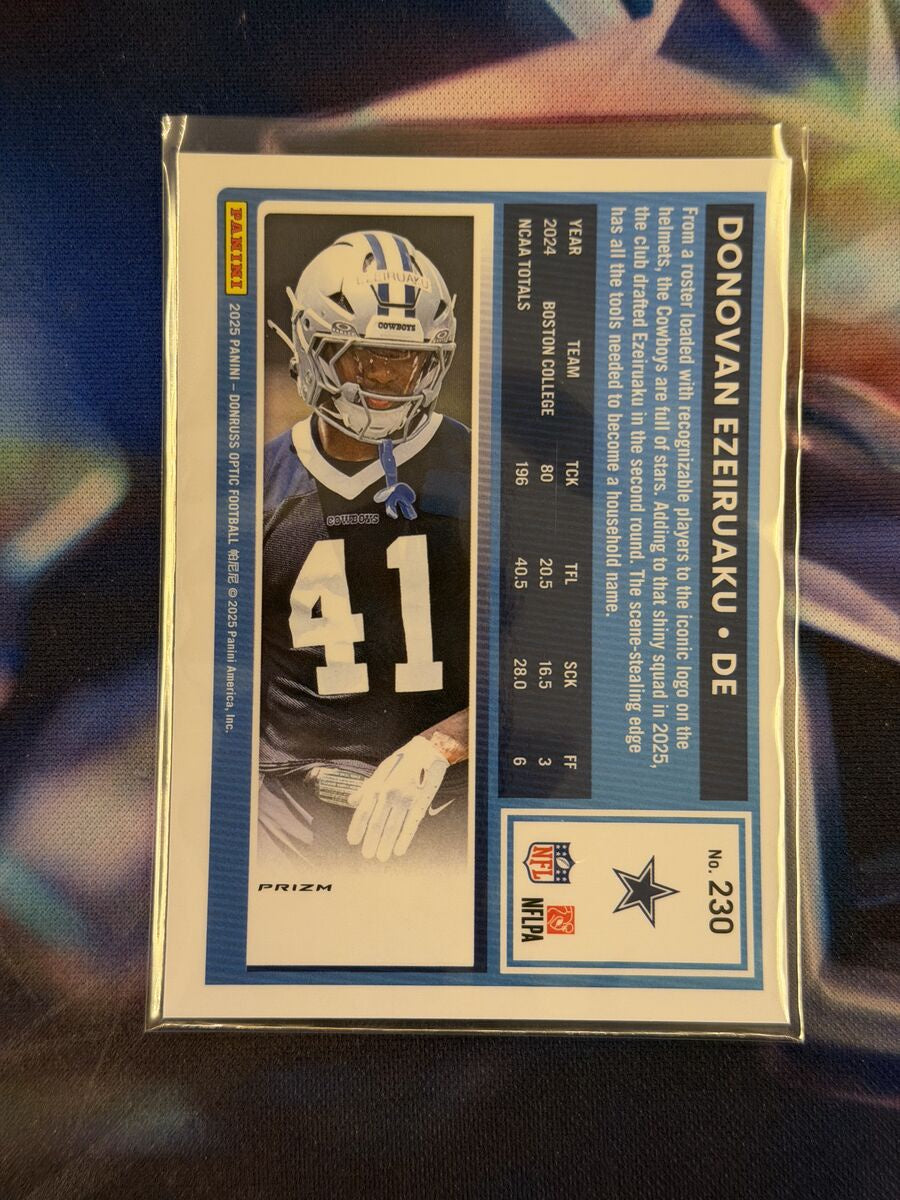 Donovan Ezeiruaku Rated Rookie Jazz Back - 2025 Donruss Optic