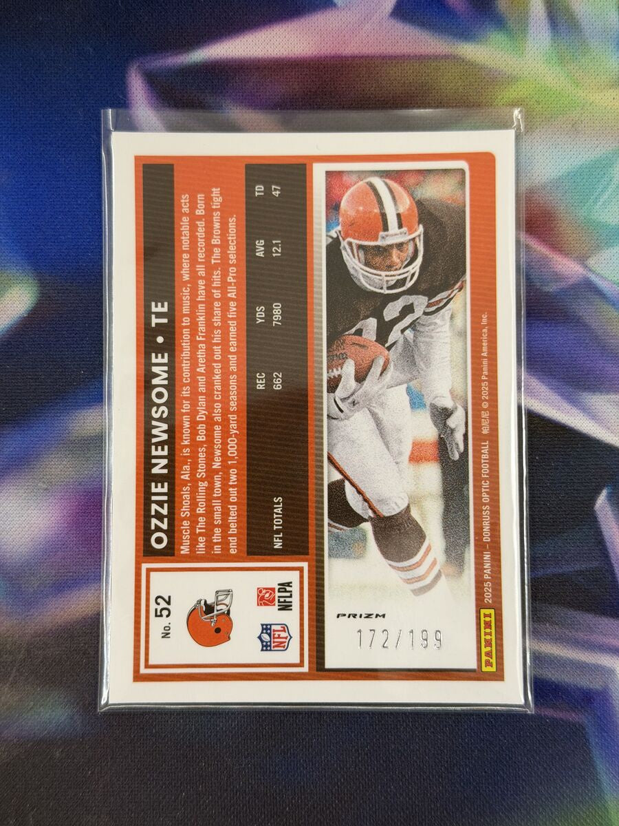 Ozzie Newsome Flex Emoji Back - 2025 Donruss Optic
