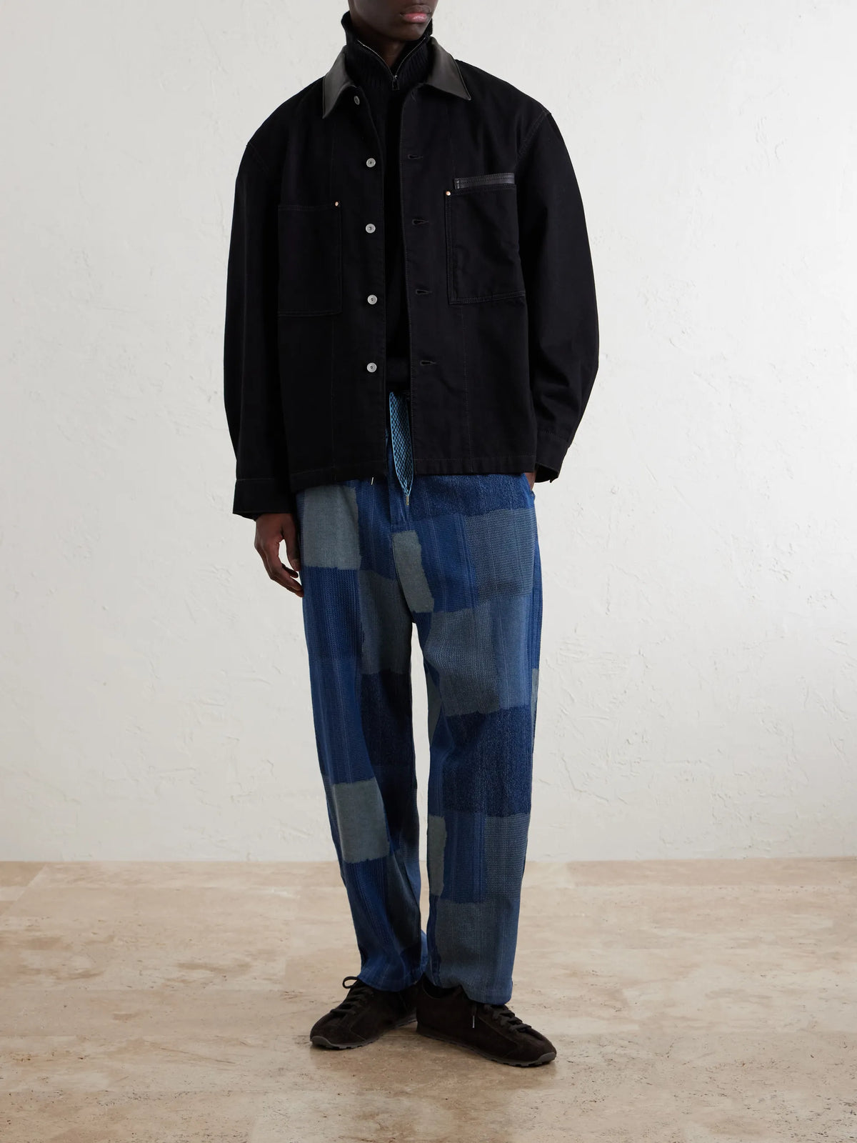 Kapital Tugihagi Straight-Leg Patchwork Cotton Drawstring Trousers  - Made in Japan