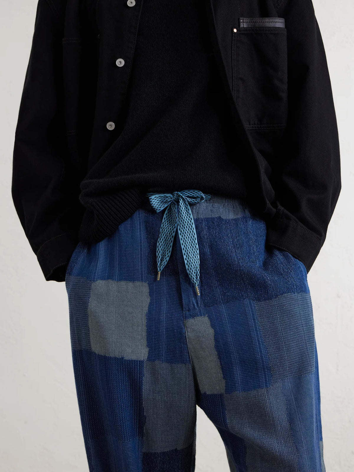 Kapital Tugihagi Straight-Leg Patchwork Cotton Drawstring Trousers  - Made in Japan