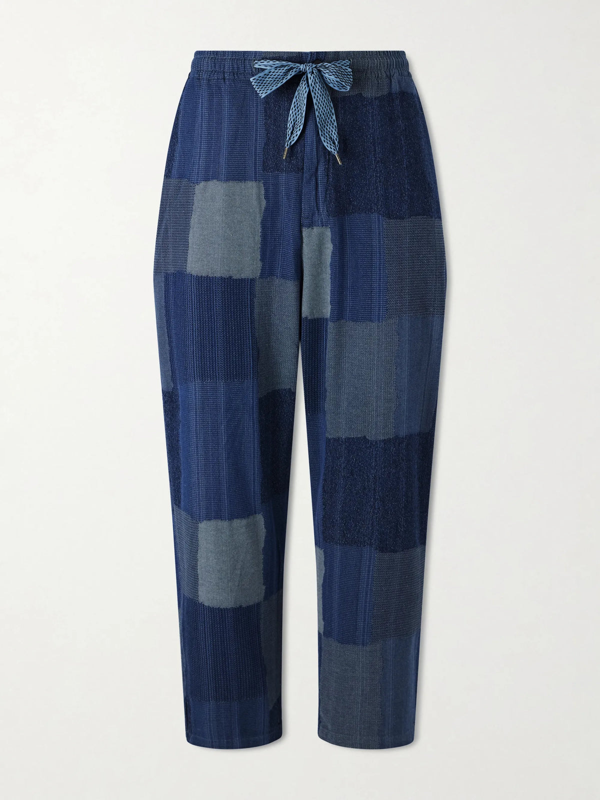 Kapital Tugihagi Straight-Leg Patchwork Cotton Drawstring Trousers  - Made in Japan